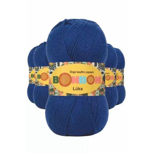 5 Adet Lüks Patik İpi Yünü Saks Mavi 98488 - bonbon mudanis