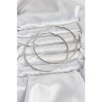 316L Çelik Gümüş Renk 75 mm Halka Küpe