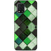 Xiaomi Mi 10 Lite Kılıf Patchwork (17) Tasarım Kılıf Fıstık Yeşili