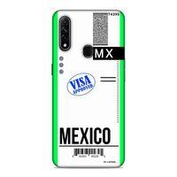 Oppo A31 Kılıf Uçak Bileti Mexico Arka Kapak Koruma Desenli Full Koruyucu