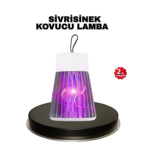 Mor Işıklı Şarjlı Böcek Öldürücü Lamba – Ev, Balkon Ve Kamp Kullanımına Uygun