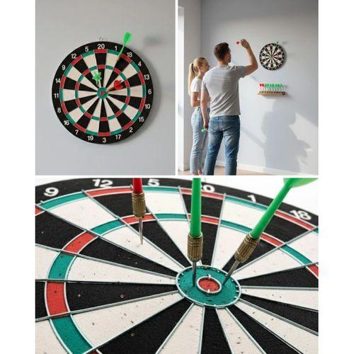 17 İnç Dart Tahtası 4 Metal Dart Oku