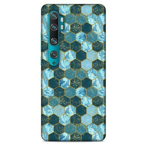 Mermer Desenli (21) Tema Koruyucu Kapak Akuamarin Xiaomi Mi Note 10 Pro Kılıf