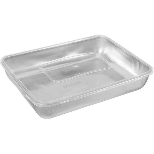 Çok Amaçlı Paslanmaz Çelik Fırın Ve Saklama Kabı 25x20x5 Cm