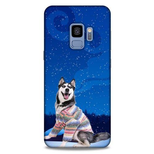 Samsung Galaxy S9 Kılıf Köpek Kıyafetleri (45) Liquid Air Kılıf Husky Renkli Süveter