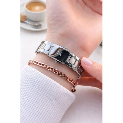 Daniel Klein Çelik Kordonlu 2 Yıl Garantili 3 Atm Suya Dayanıklı Kadın Kol Saati+Bileklik BF.11024.6