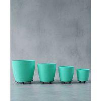 4’lü 3d Yeşil Dekoratif Saksı Takımı Ayaklı Modern Vazo Seti