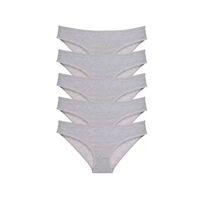 5 Adet Süper Eko Set Likralı Kadın Slip Külot Gri
