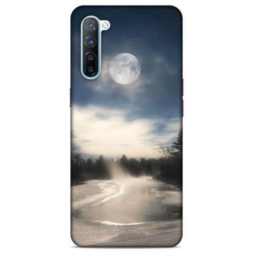 Lopard Oppo Reno 3 Uyumlu Kılıf Gece'S (27) Tasarımlı Kılıf Dolunay