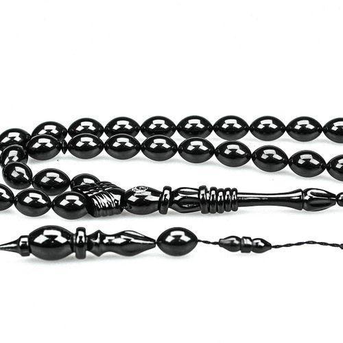 Oltu Taşı Özel Seri İmame Bilezik Oyma İşçilikli Tespih