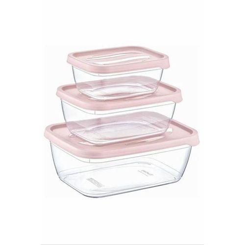 3'lü Saklama Kabı Karizma Dikdörtgen Royaleks-ÇNK2164