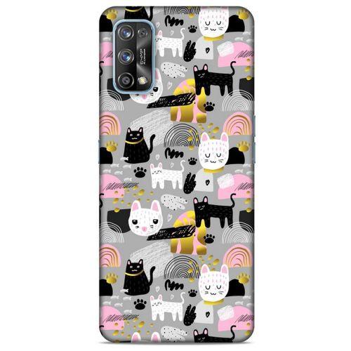 Lopard Oppo Realme 7 Pro Uyumlu Kılıf Kediler (8) Baskılı Kılıf Cins Kediler