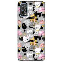 Lopard Oppo Realme 7 Pro Uyumlu Kılıf Kediler (8) Baskılı Kılıf Cins Kediler