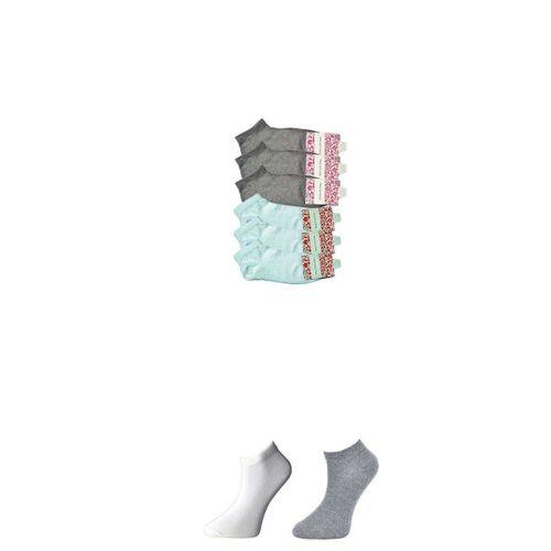 Gri Ve Beyaz Kadın Bilek Çorap 6 Çift