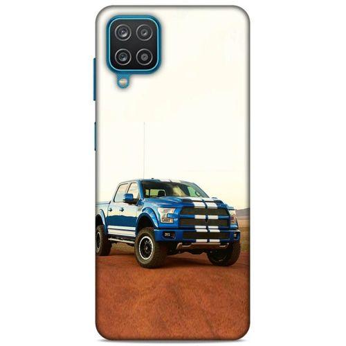 Lopard Samsung Galaxy A12 Uyumlu Kılıf PickUpX (27) Tasarımlı Kılıf Gece Mavi