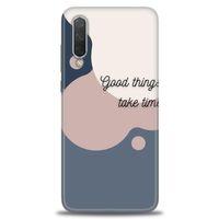 Xiaomi Mi 9 Lite Kılıf HD Baskılı Kılıf - Good Things Take Time + Tam Ekran Koruyucu