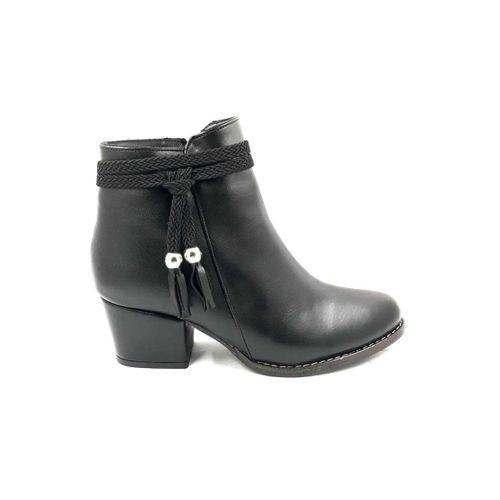 PUNTO 425055 Siyah 5 Cm Fermuarlı Kadın Bot