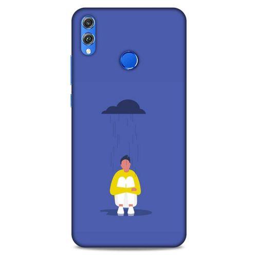 Huawei Honor 8x Kılıf Depresyon (21) Koruyucu Kapak Kahve Gold
