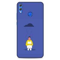 Huawei Honor 8x Kılıf Depresyon (21) Koruyucu Kapak Kahve Gold