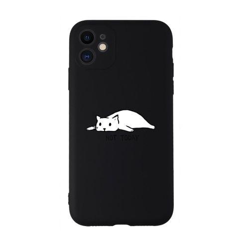 iPhone 11 Uyumlu Not Today Desenli Kamera Korumalı Lansman Kılıf Premium Silikonlu