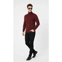 Tam Boğazlı Balıkcı Yaka Triko Kazak Yumuşak Dokulu Pamuklu Ince Dokuma, Uzun Kollu Rahat Regular Kalıp - Bordo