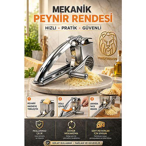 Peynir Çikolata Kuruyemiş Tambur Dilimleyici Öğütücü Rendesi 18/10 Paslanmaz Çelik - Profesyonel 723471