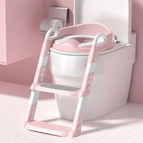 Pembe Merdivenli Çocuk Klozet Tuvalet Eğitimi Atı
