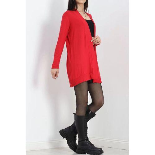 pilelistore Kol Düğmeli Hırka Kırmızı