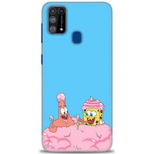 Samsung Galaxy M31 Kılıf HD Baskılı Kılıf - SpongeBob + Tam Ekran Koruyucu