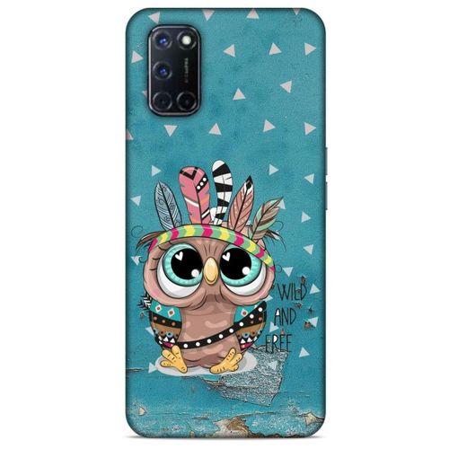 Animax Mavi Kızılderili Baykuş Oppo A52 Kılıf Desenli Silikon