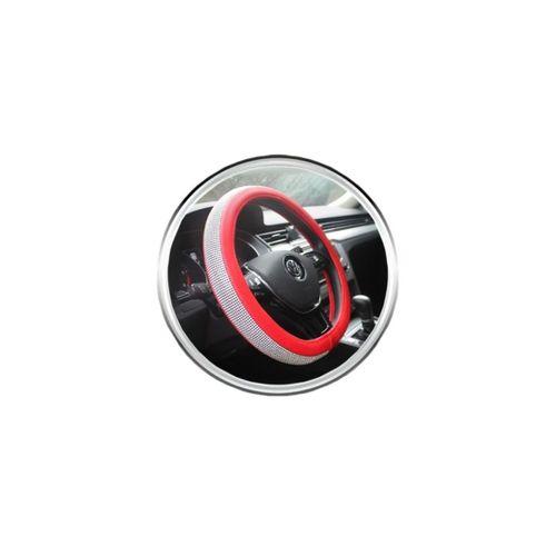 Teamcar Oto Direksiyon Kılıfı Geçmeli Pırlanta Kaplamalı Kırmızı