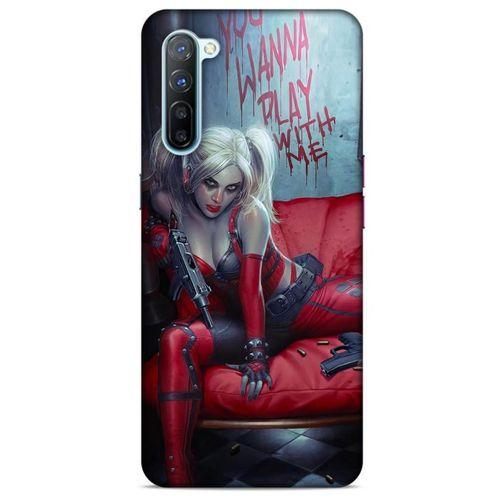 Oppo Reno 3 Uyumlu Kılıf Harley Quinn (22) Tam Koruma Kılıfı Kırmızımsı kahverengi