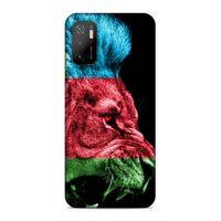 Xiaomi Poco M3 Pro Uyumlu Kılıf Azarbaijan (24) Darbe Emici Kılıf Bayrak Aslan