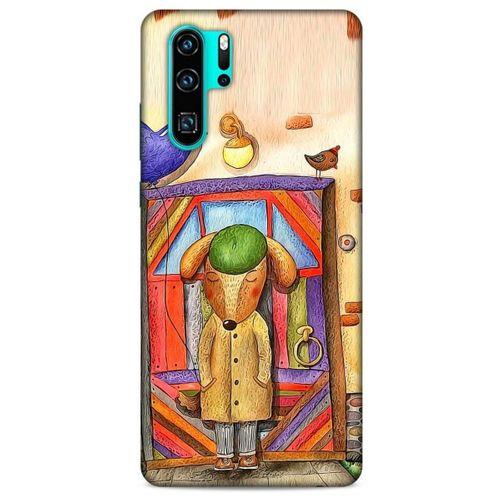 Huawei P30 Pro Kılıf Depresyon (27) Tasarımlı Kılıf Turkuaz Siyah