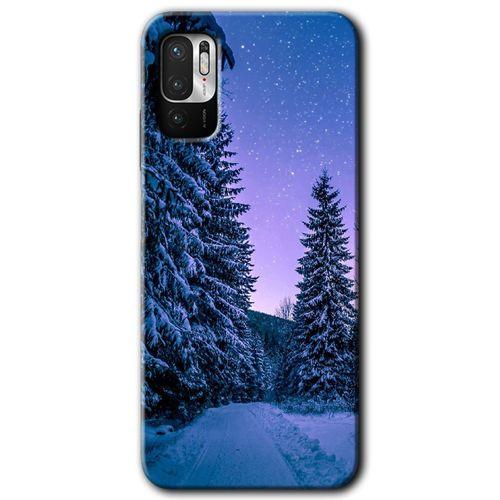 Poco M3 Pro Kılıf HD Desen Baskılı Arka Kapak - Kış Manzarası + Kırılmaz Cam