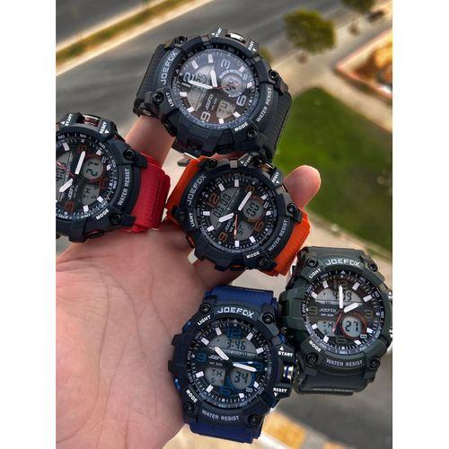 Joefox Digital Ve Analog 2 Yıl Garantili Kronmetre+Takvim+Alarm+Aydınlatma Erkek Kol Saati JOE.BK04
