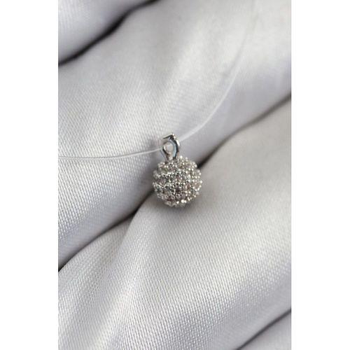 Misineli Topcuk Model Gümüş Renk Hayalet Kolye