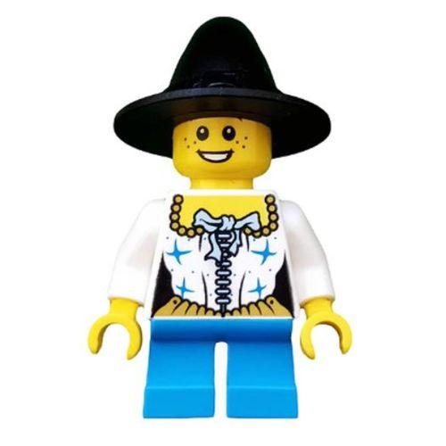 Lego Minifigür Girl Black Wizard Witch Hat hol062