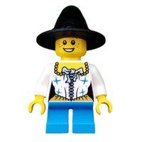 Lego Minifigür Girl Black Wizard Witch Hat hol062