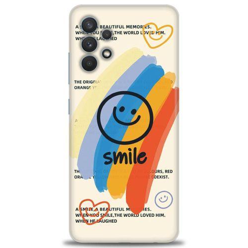 Samsung Galaxy A32 Kılıf HD Baskılı Kılıf - Smile + Tam Ekran Koruyucu
