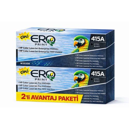 HP Color LaserJet Pro MFP M479fdn Muadil Toner - 2400 Sayfalık Çipli Siyah Toner - 2'li Avantaj Paket