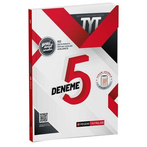 TYT Tamamı Çözümlü 5 Deneme Sınavı Pegem Yayınları