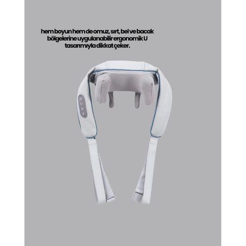 Titreşimli Boyun Masaj Cihazı Isı Terapili Şarjlı Vnb-01 Ergonomik U Tasarım