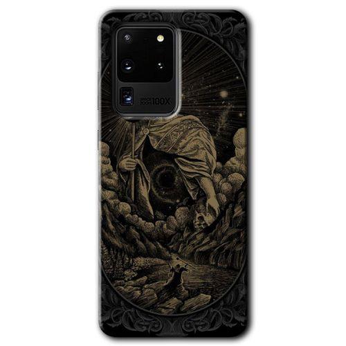 MRCİLETİSİM MRCİLETİSİM Samsung Galaxy S20 Ultra Kılıf HD Desen Baskılı Arka Kapak + Temperli Cam - Kıyamet