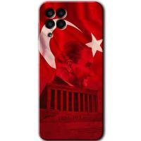 MRCİLETİSİM Samsung Galaxy M33 Kılıf Baskılı Kapak - Anıtkabir Atatürk +Tam Ekran Koruyucu