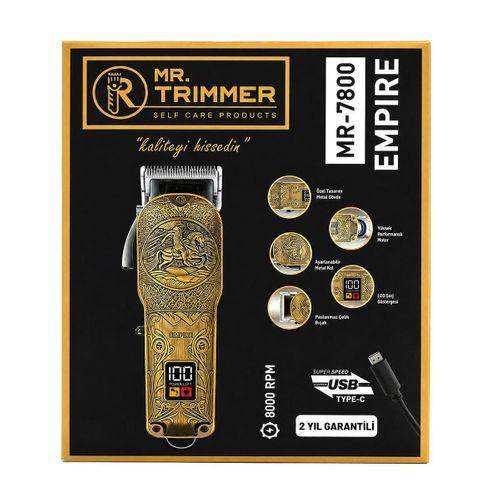 Şarjlı Saç Sakal Traş Makinesi MR-7800 (USB Type-C, LED, 3-7-9-12mm)