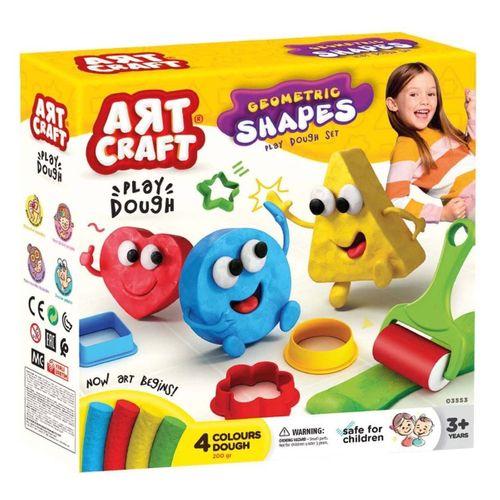 Çocuk Art Craft Geometrik Şekiller Oyun Hamuru Seti 11 Parça