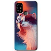 Casper Via F20 Kılıf HD Desen Baskılı Arka Kapak - Cat Butterfly