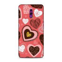 Oppo Reno Kılıf Kalpli Cikolata Arka Kapak Silikon Koruma Full Koruyucu