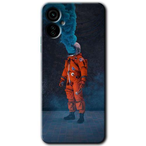 Tecno Spark 9 Pro Kılıf HD Desen Baskılı Arka Kapak - Smoke Astronot